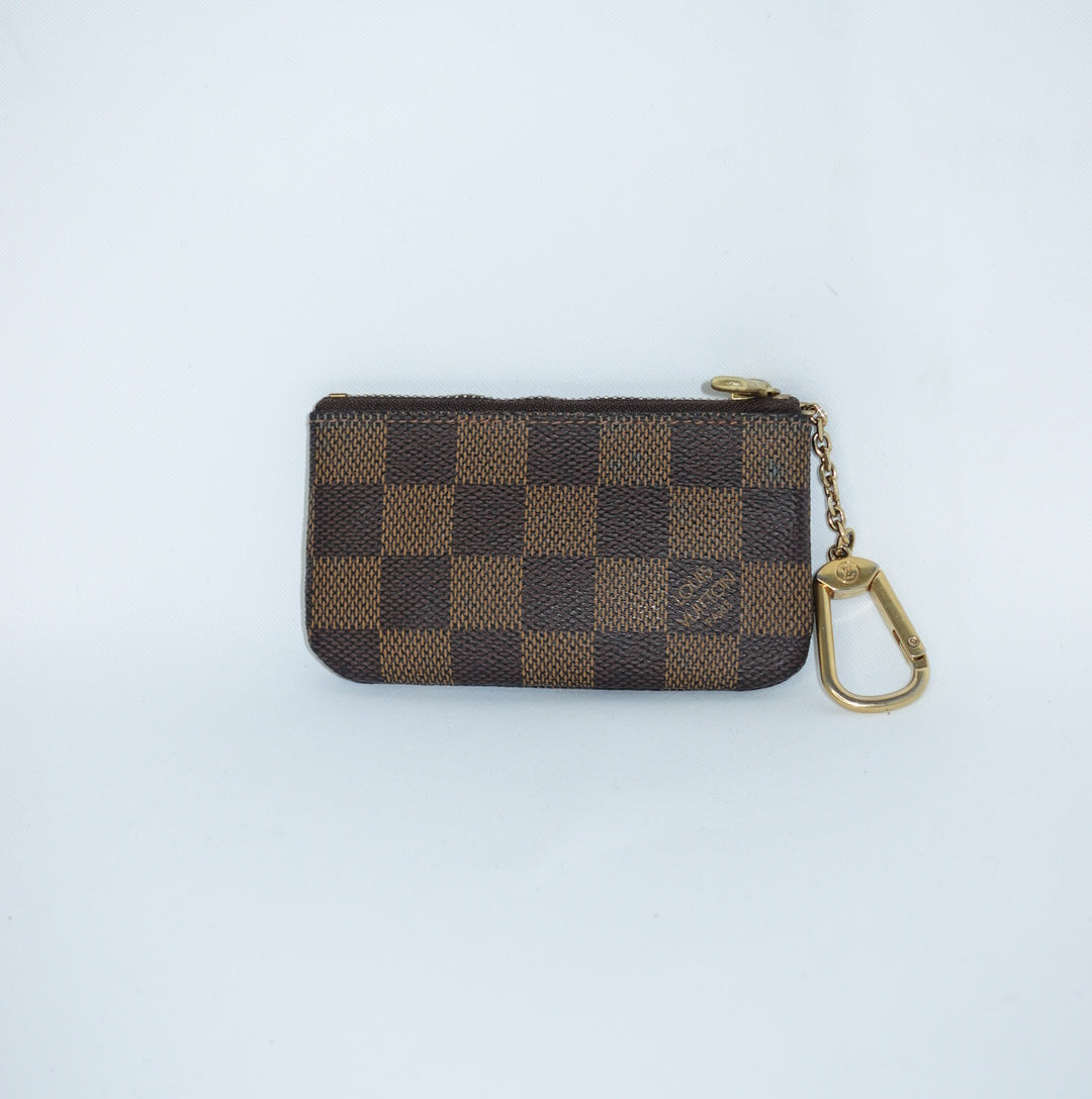 Louis Vuitton key holder and coin pouch in Damier Ebene canvas