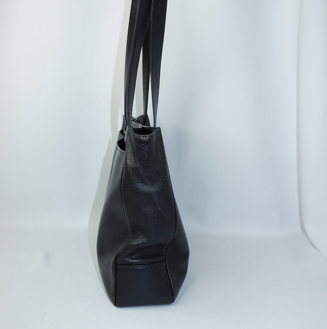 Chanel Black Leather Tote