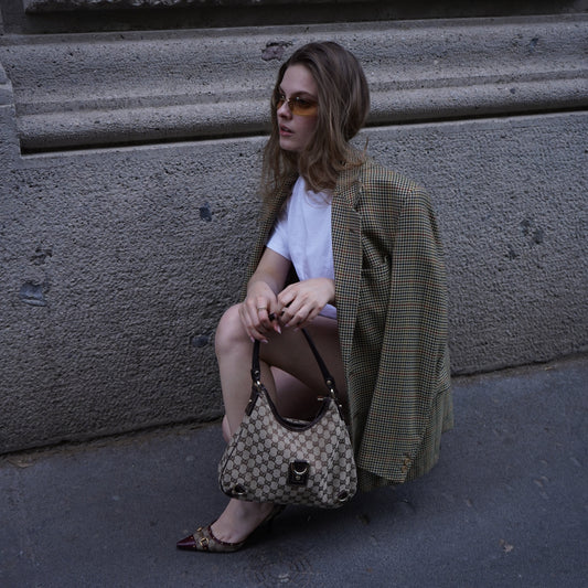 Gucci Canvas Monogram Hobo Bag