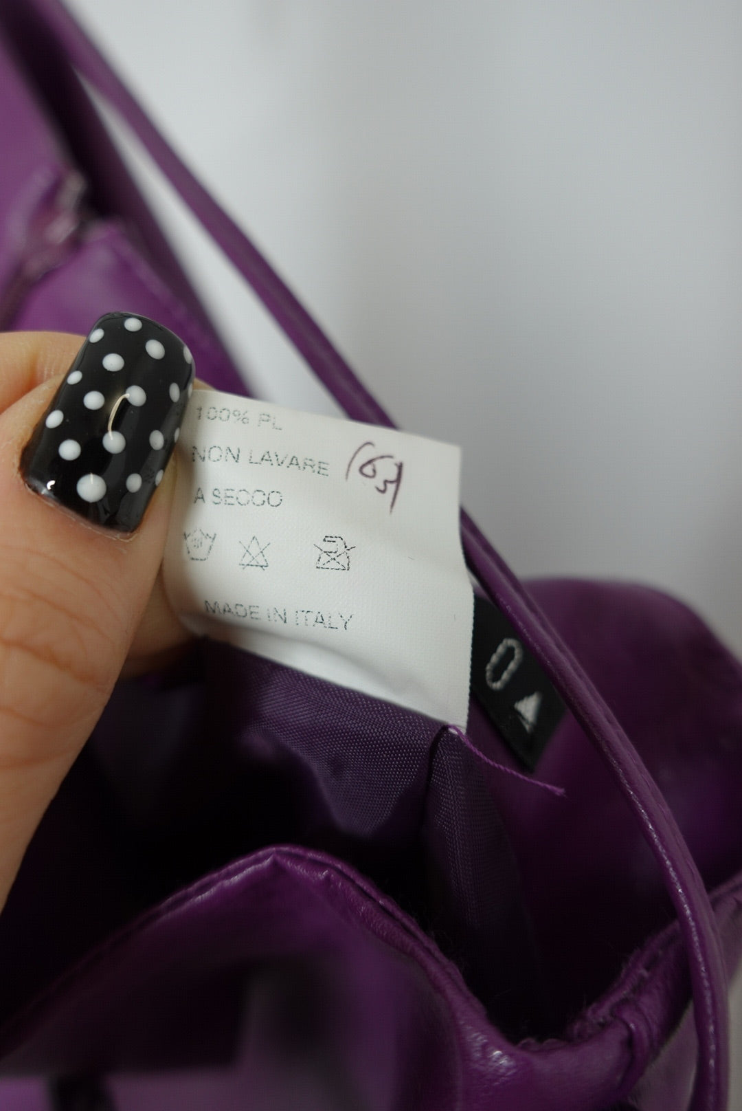 Purple Eco Leather Skirt