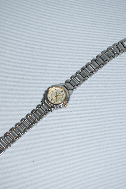 Yves Saint Laurent Silver-Toned Vintage Watch with Small Dial