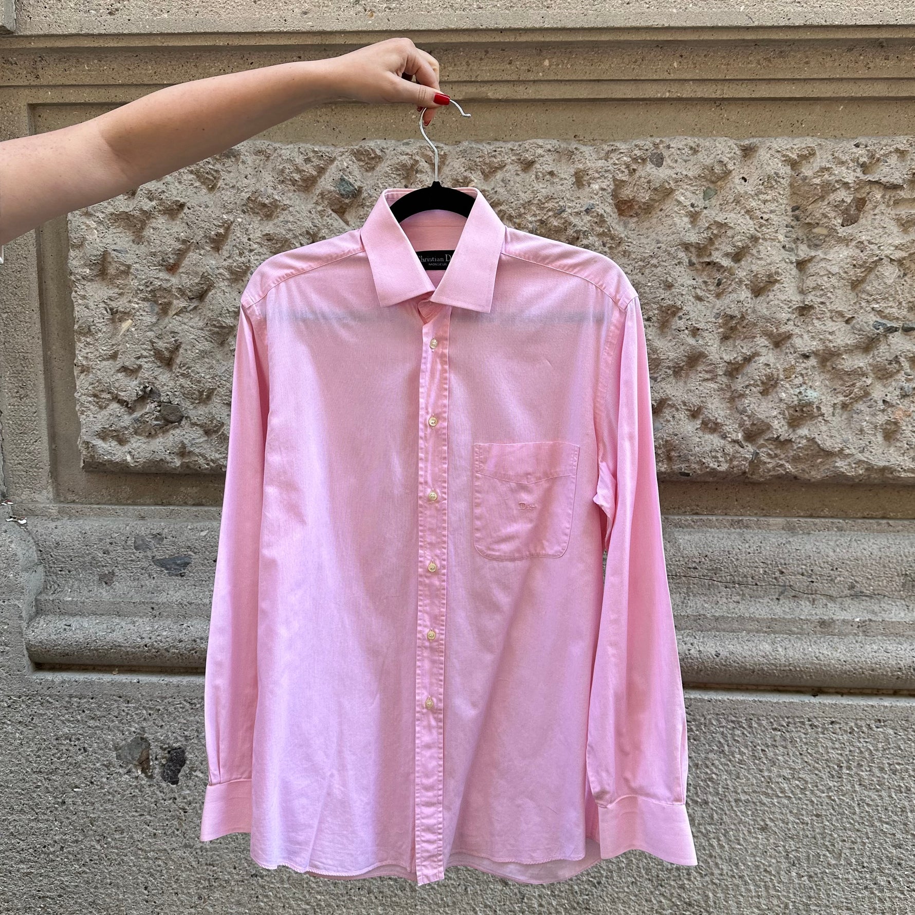 Christian Dior Pink Vintage Shirt Classic Button Down
