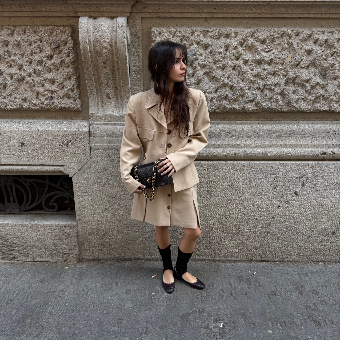 Chanel Brown Soft Ballet Flats 37