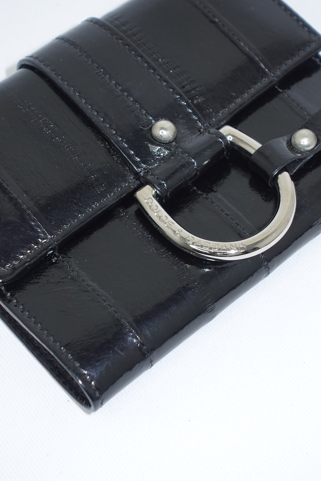 Dolce & Gabbana Vintage Black Patent Leather Wallet