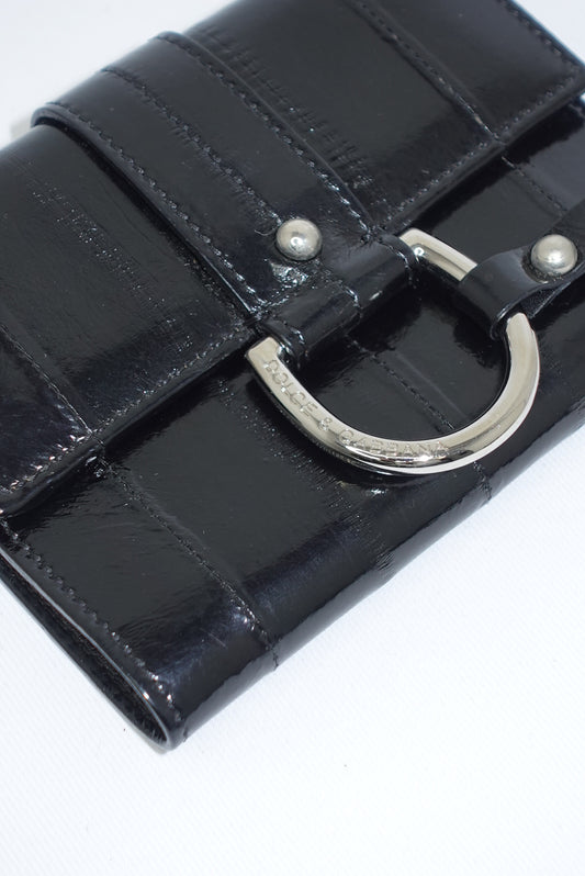 Dolce & Gabbana Vintage Black Patent Leather Wallet