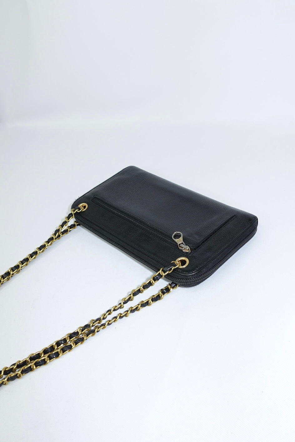 Chanel Re-Worked Black Zip W.O.C.
