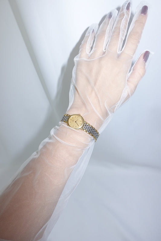 Omega Round Small De Ville Vintage Gold and Silver Watch