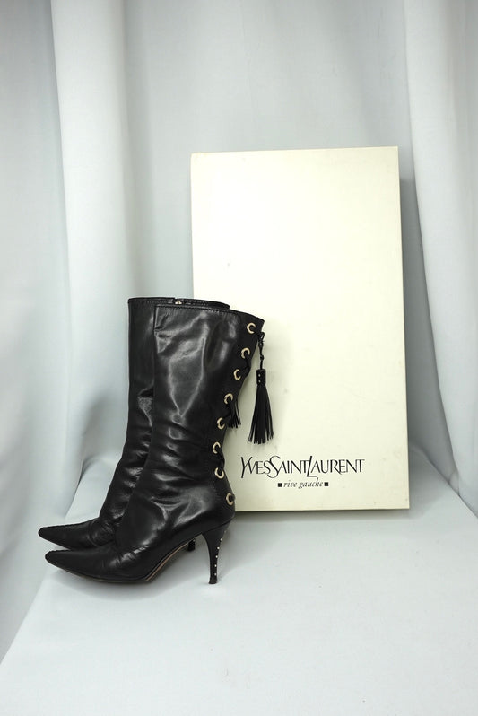Yves Saint Laurent Vintage Laceup Boots 36.5