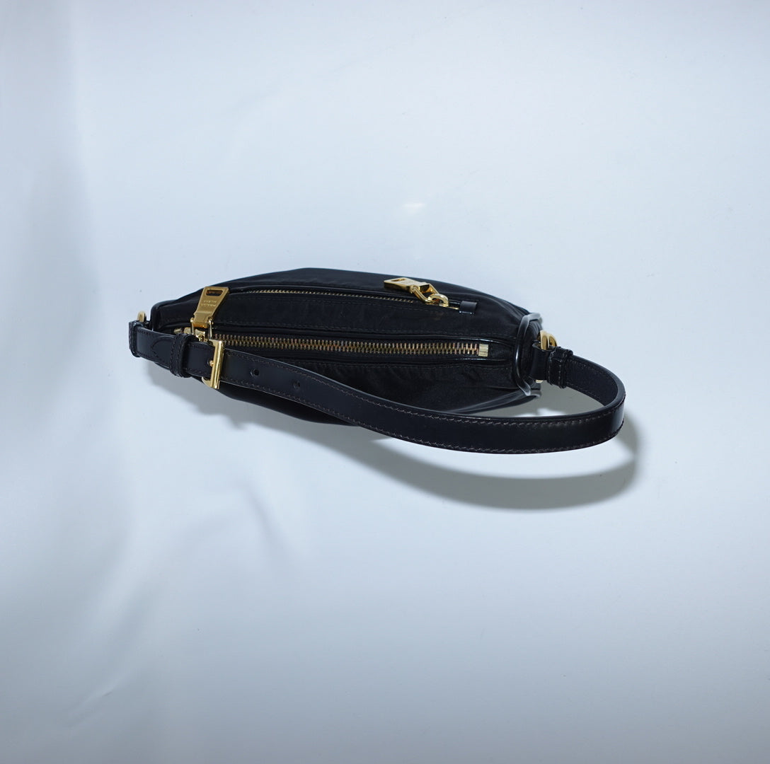 Prada Black Nylon Mini Shoulder Bag