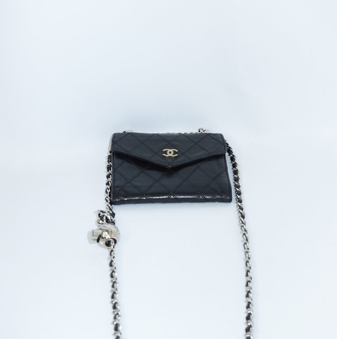 Chanel Mini Wallet with Chain Black