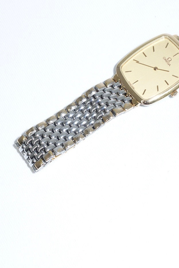 Omega Rectangular Large De Ville Gold Watch
