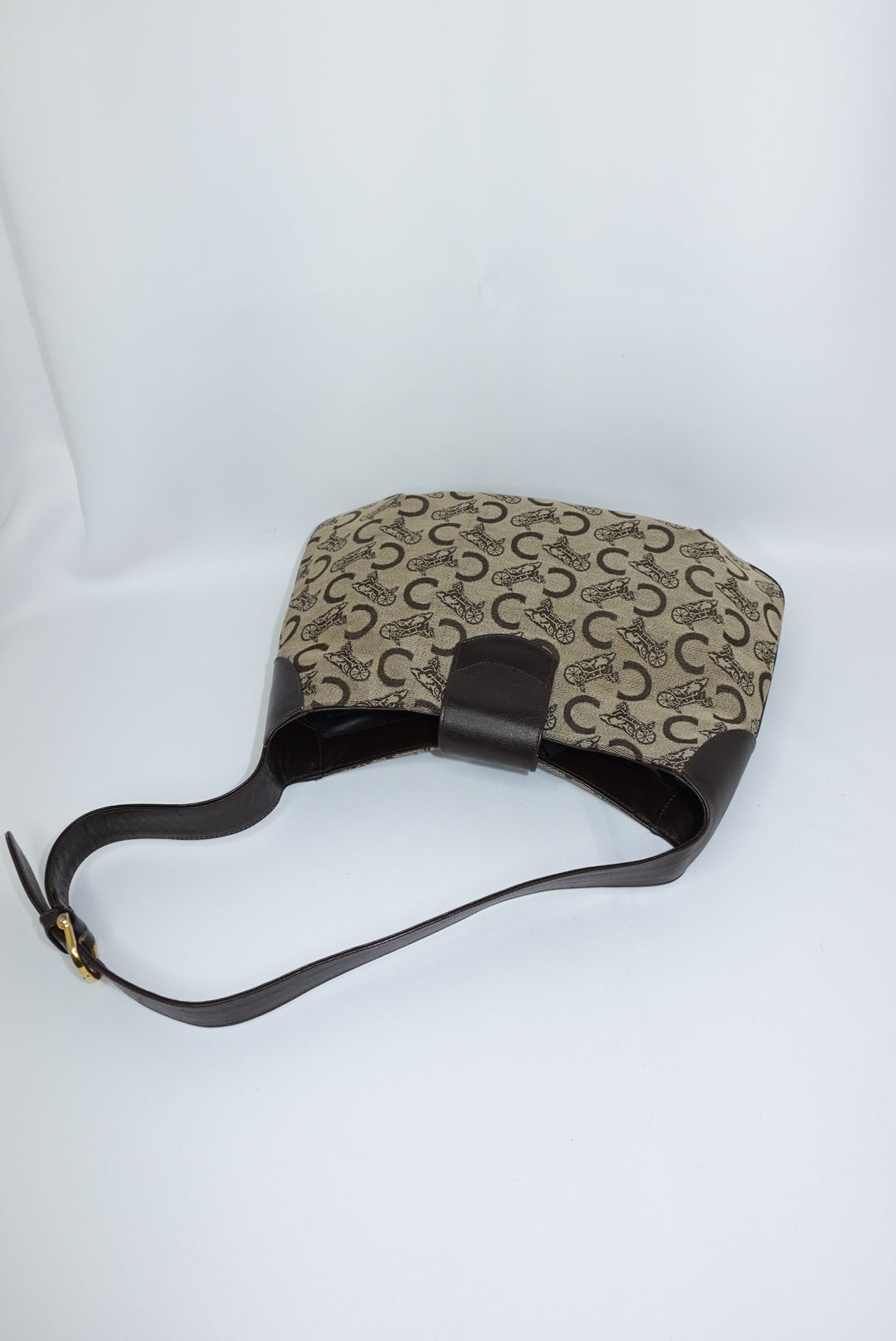 Cèline Vintage Monogram Canvas and Leather Brown Vintage Bag