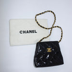 chanel cc logo belt bag patent leather