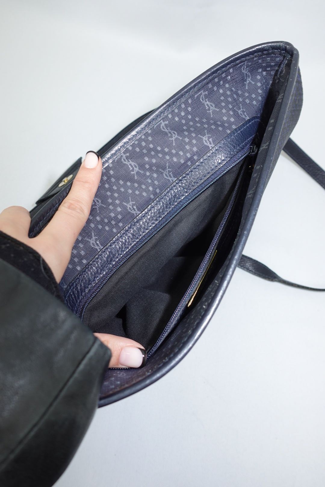 Yves Saint Laurent Vintage Navy Crossbody Bag