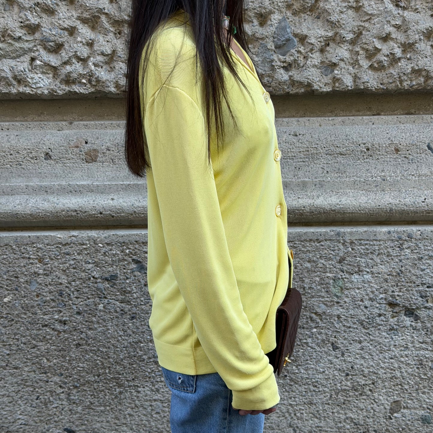 Max Mara Yellow Cardigan