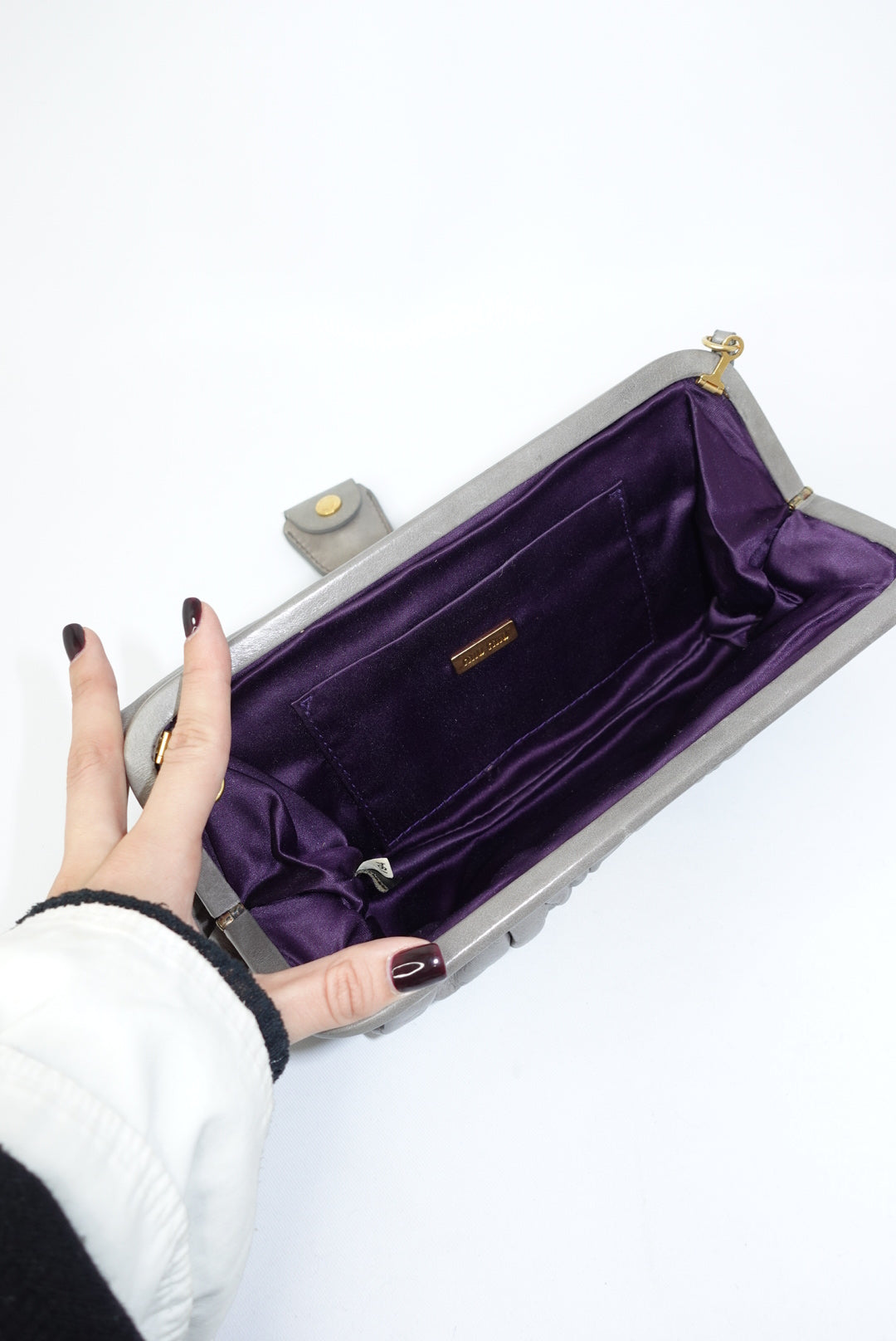 Miu Miu Vintage Grey Coffer Pochette