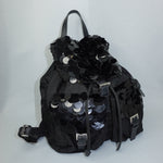prada black sequin backpack luxury