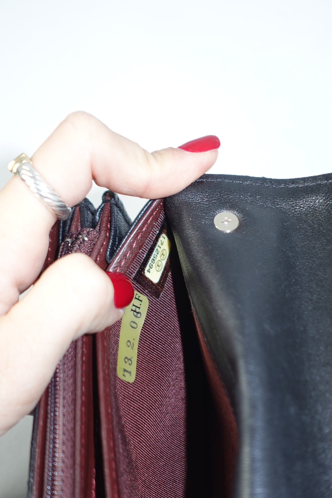 Chanel Vintage Re-worked Black Quilted Flap Wallet with Chain Lambskin