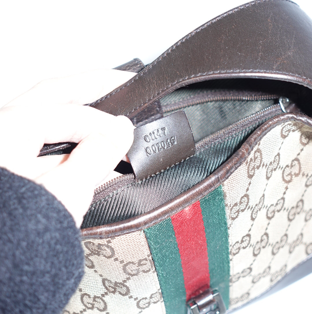 Gucci Jackie Monogram & Brown Bag