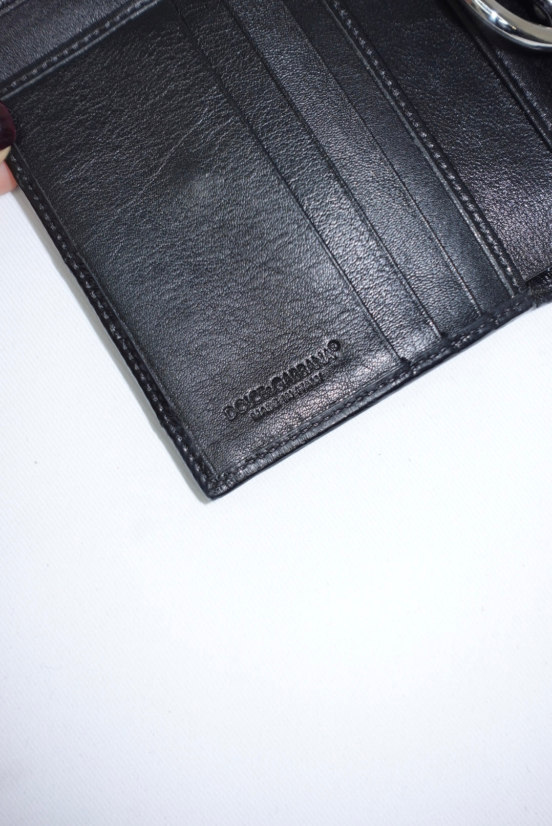 Dolce & Gabbana Vintage Black Patent Leather Wallet