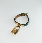 Hermès Vintage Kelly Green Lizard Leather Watch