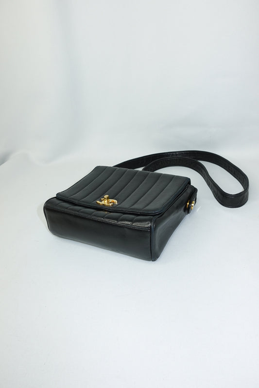 Chanel Vintage Quilted Lambskin Crossbody Messenger Bag