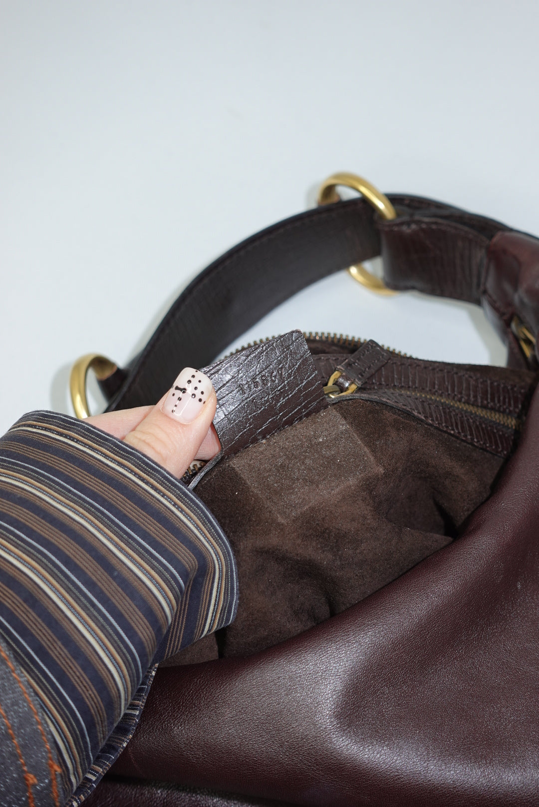 Gucci Vintage Horsebit Hobo Bag in Chocolate Leather