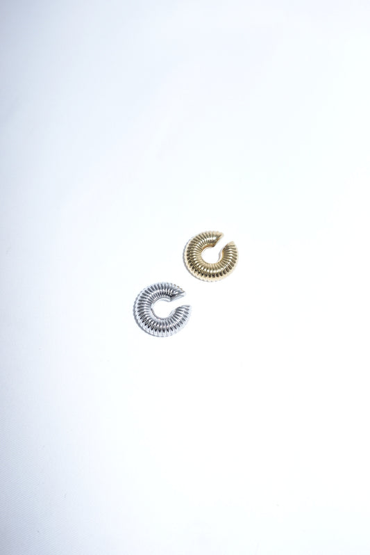 Sculptural Ear Cuff in Stainless Steel