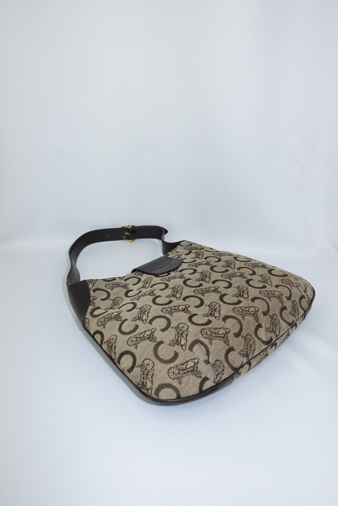 Cèline Vintage Monogram Canvas and Leather Brown Vintage Bag