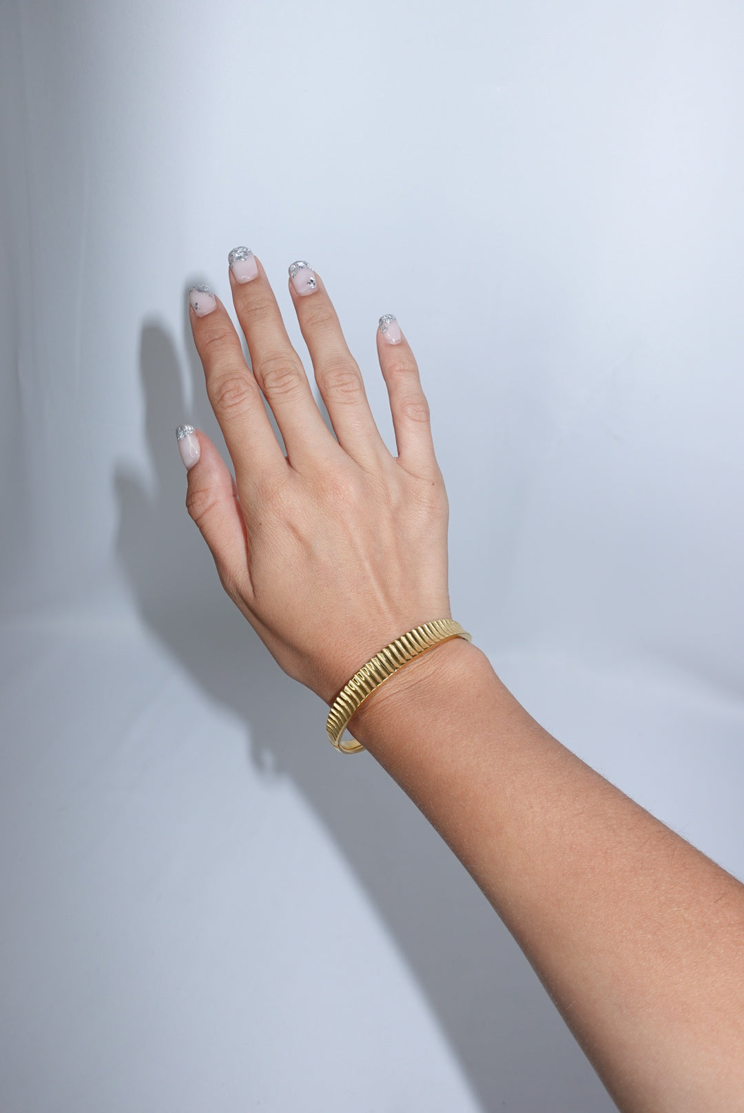 Stainless Steel Gold Toned Thin Bangle