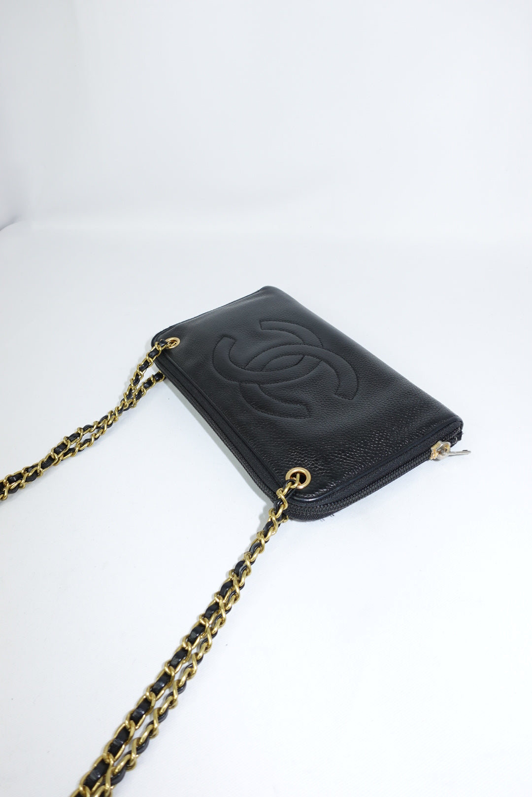 Chanel Re-Worked Black Zip W.O.C.