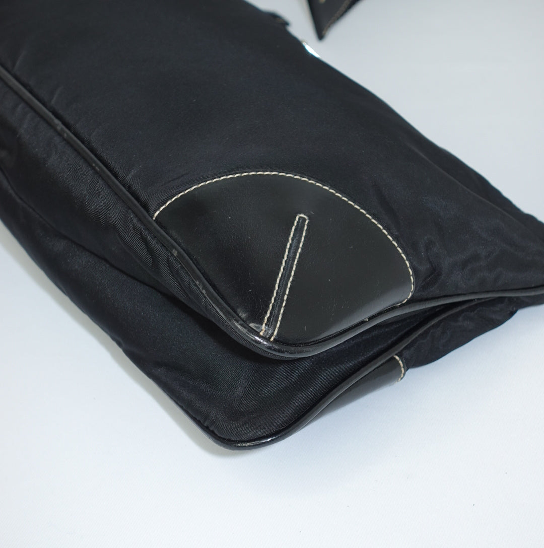 Prada Black Nylon Shoulder Bag