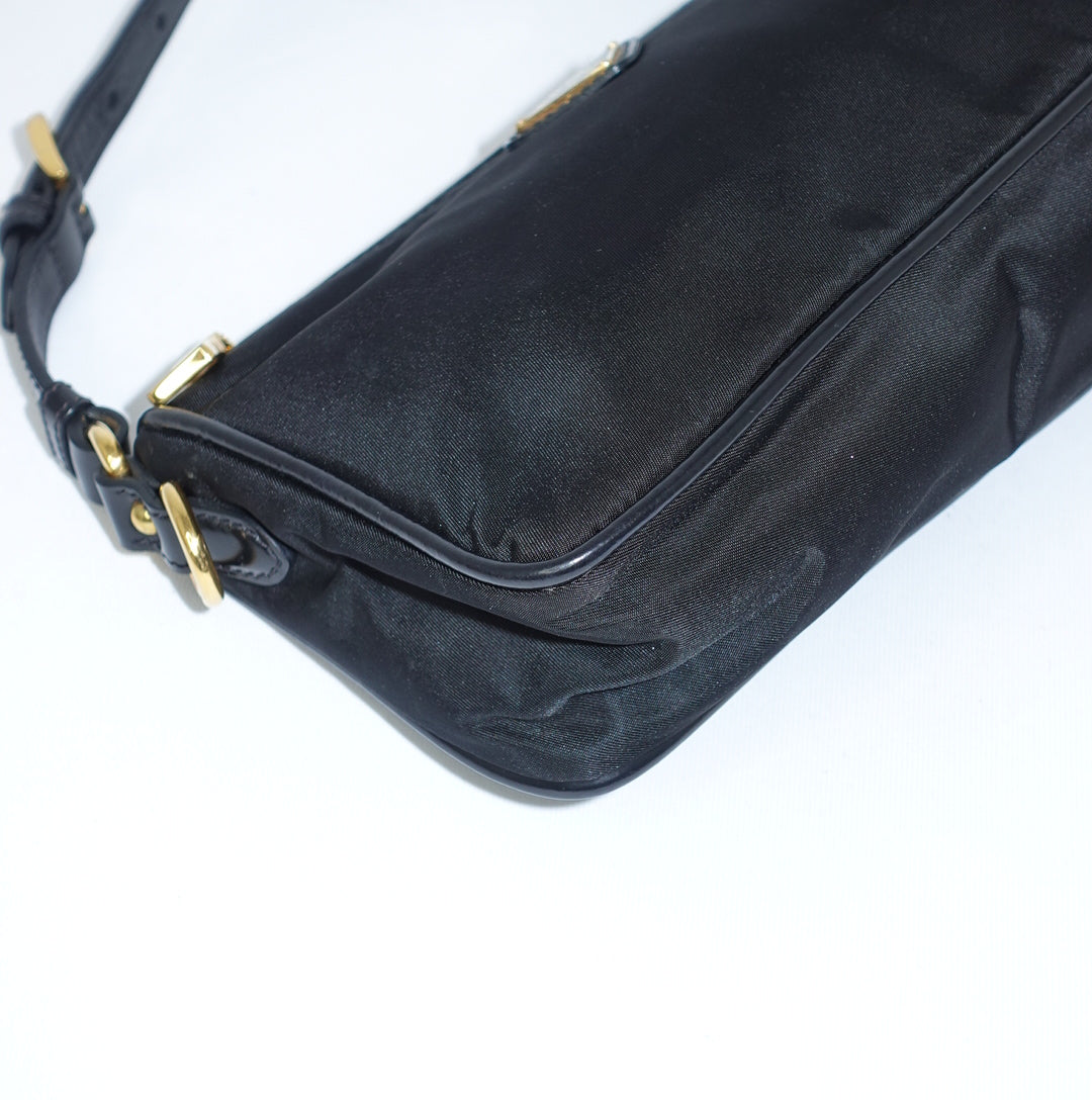 Prada Black Nylon Mini Shoulder Bag