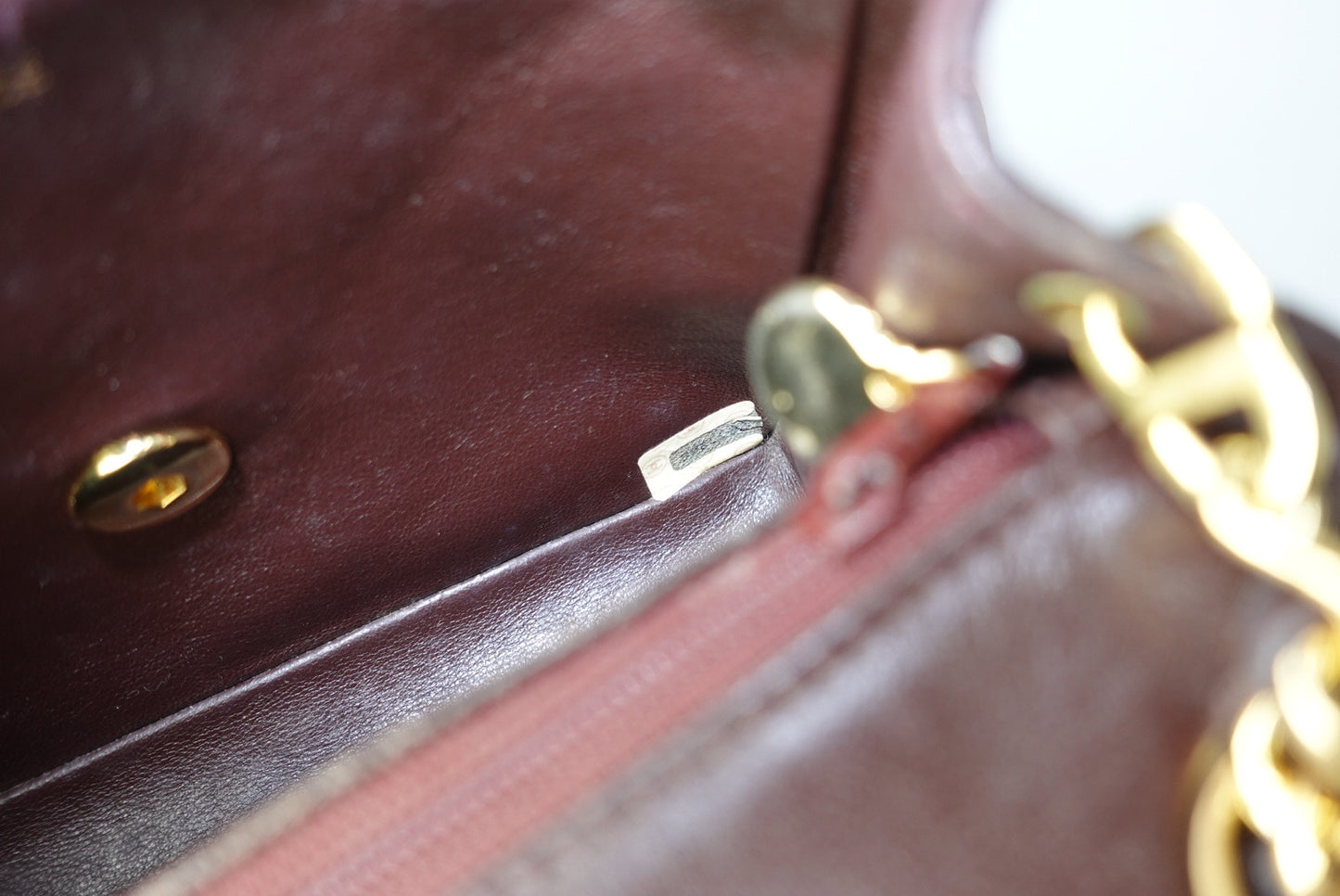 Chanel Vintage Mini Square Quilted Lambskin Bag in Burgundy