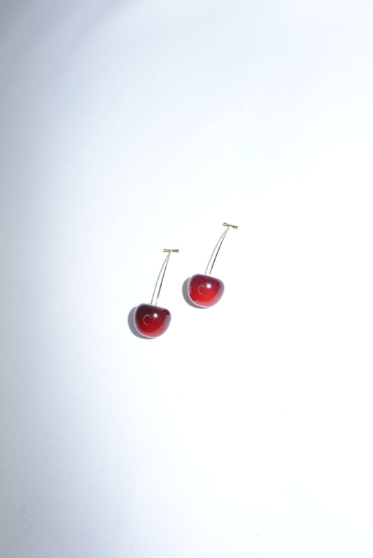 Stainless Steel Cherry Earrings