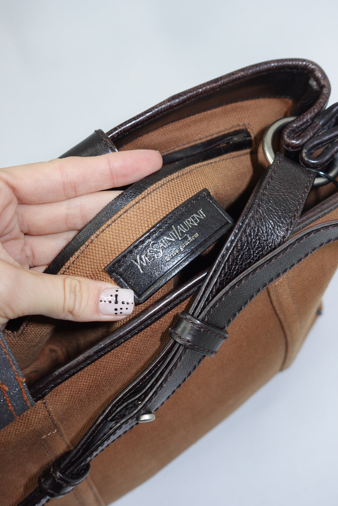 Yves Saint Laurent Mombasa Vintage Caramel Brown Tote Bag