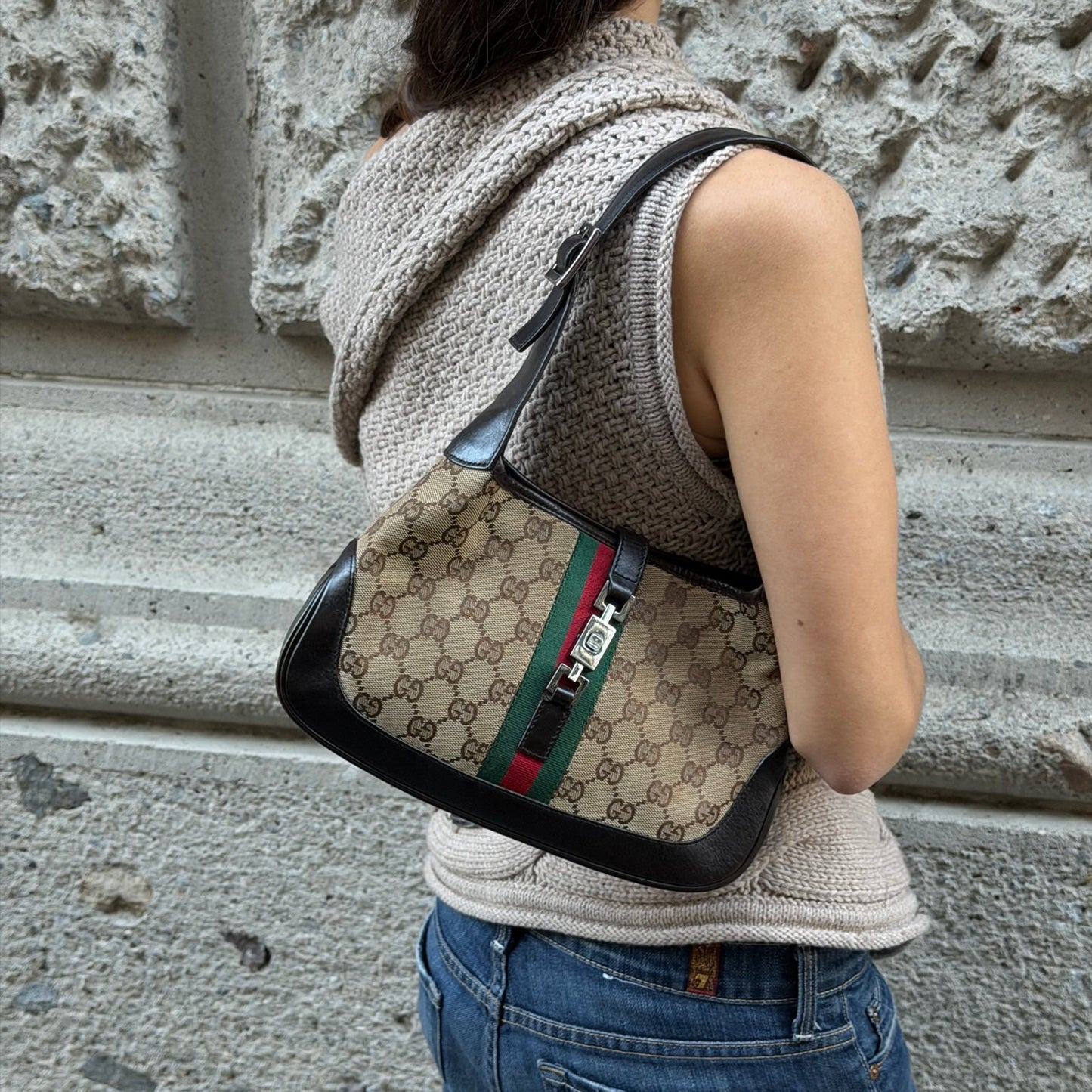 Gucci Jackie Monogram & Brown Bag