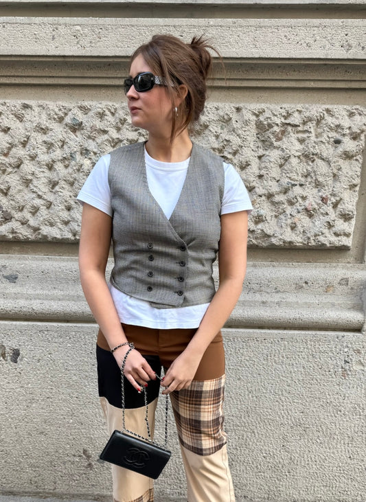046. Prada B&W Pattern Vest