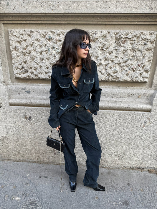 Blue Corduroy Vintage Set