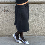 Chanel black belted skirt side