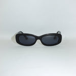 Chanel camellia black sunglasses front view