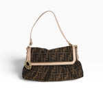 Vintage Fendi Chef Zucca handbag front view, highlighting the iconic FF monogram canvas and distinctive Chef bag silhouette.