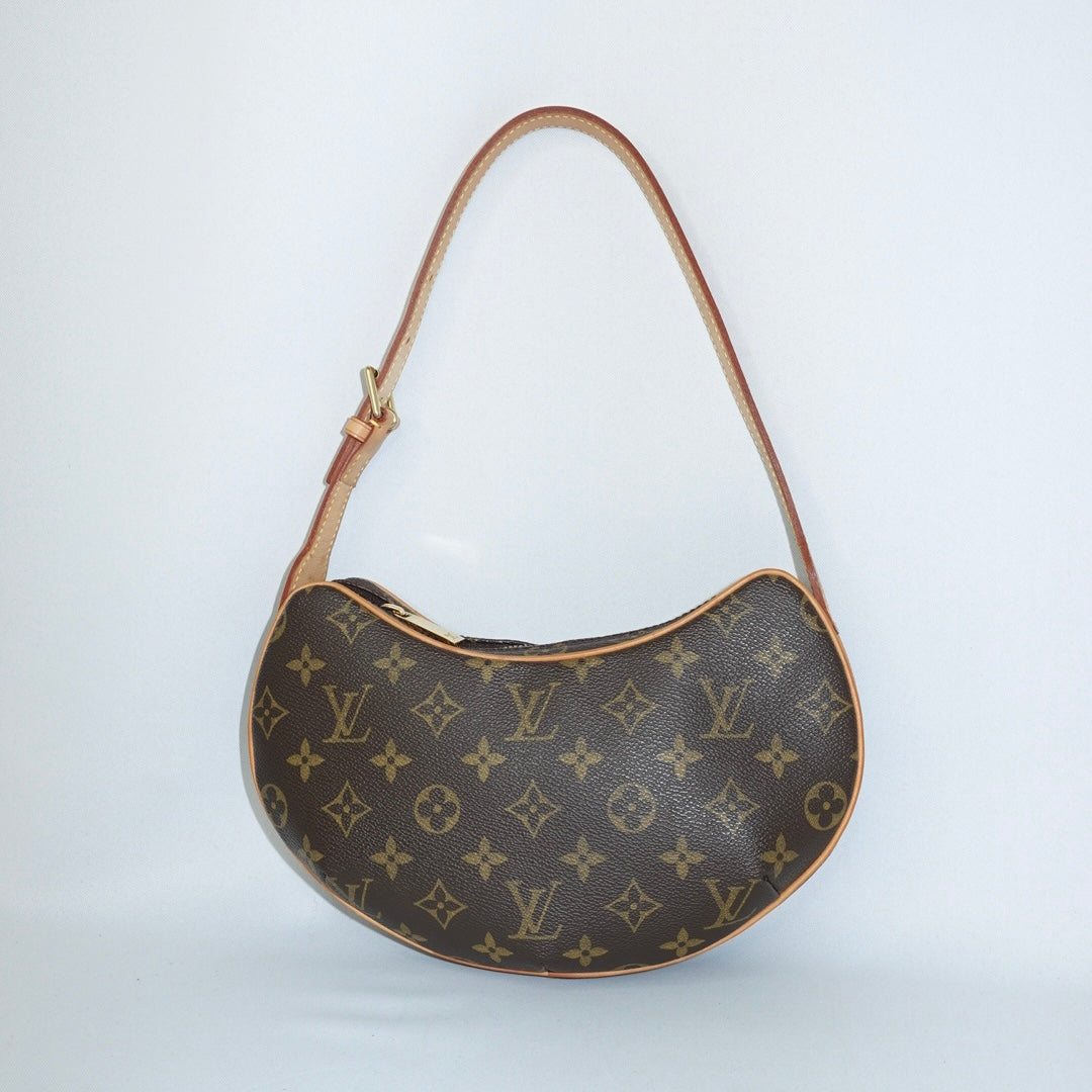 Louis Vuitton Croissant PM monogram canvas front view
