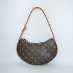 Louis Vuitton Croissant PM monogram canvas front view
