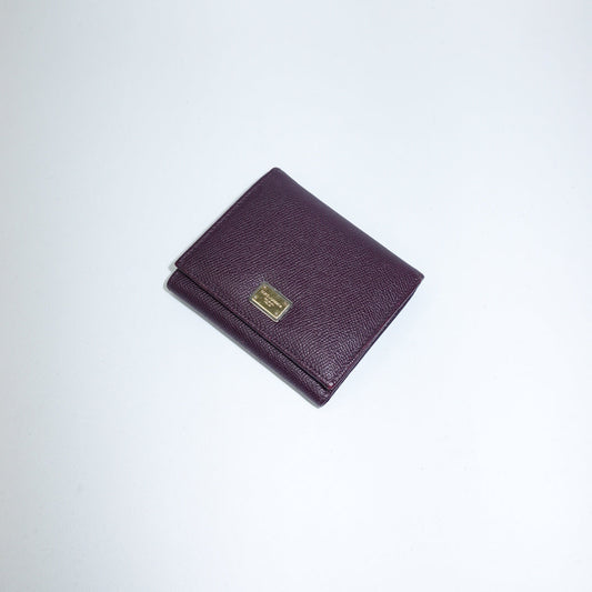 Dolce gabbana small plum wallet front