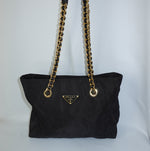 Prada Nylon Tote Bag front view with signature Prada logo