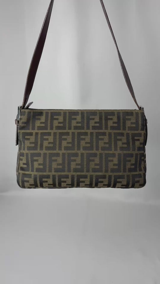 Fendi Vintage Baguette Tote Zucca Monogram Canvas